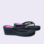 Classic Black Platform with Gold Stud Accents - Image 2