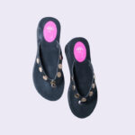 Classic Black Platform with Gold Stud Accents - Image 3