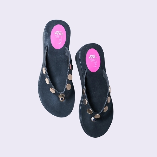 140 Classic Black Platform with Gold Stud Accents - Image 3