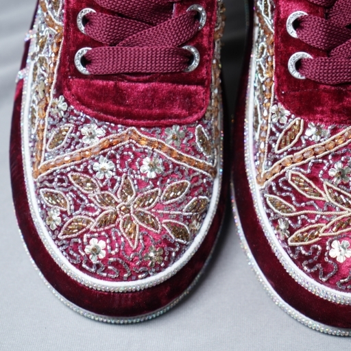 147 Maroon Bridal Shoes - Image 5