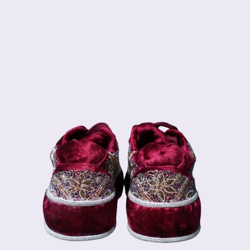 149 Maroon Bridal Shoes - Image 4