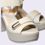 Cream Block Heel - Image 4