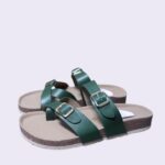 Genuine Leather Comfort Flat for Women Green - Image 4