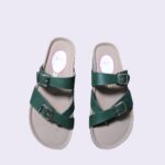 Genuine Leather Comfort Flat for Women Green